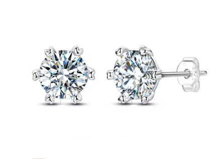 BRINCO PONTO DE LUZ MOISSANITE - PRATA 925