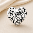 BERLOQUE CHARM  "NOSSA SENHORA CORAÇÃO" - PRATA 925