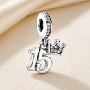 BERLOQUE CHARM PENDENTE "ANIVERSÁRIO 15 ANOS" - PRATA 925