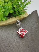 BERLOQUE CHARM PENDENTE"CASINHA VERMELHA" - PRATA 925