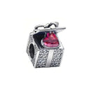 BERLOQUE CHARM "CAIXA DE PRESENTE  CORAÇÃO" - PRATA 925