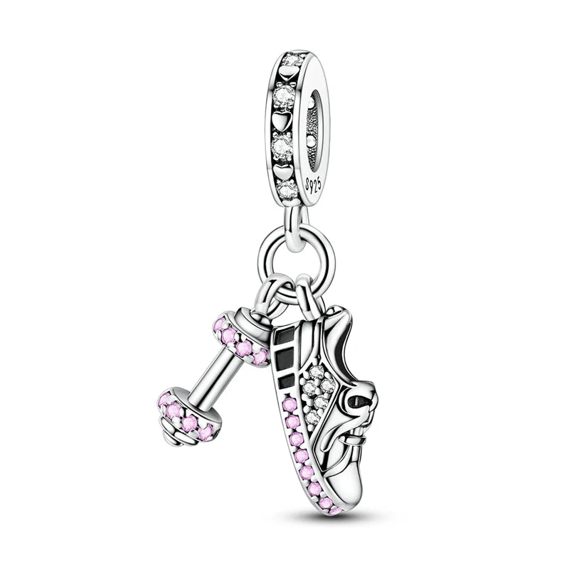BERLOQUE CHARM "TÊNIS & HALTER" - PRATA 925
