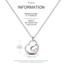 COLAR CORAÇÕES PEDRA ROSA- PRATA 925