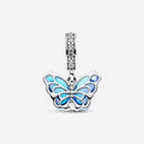 BERLOQUE CHARM PENDENTE BORBOLETA GLAMOUR - PRATA 925