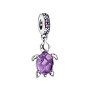 BERLOQUE CHARM PENDENTE "TARTARUGA LILÁS" - PRATA 925
