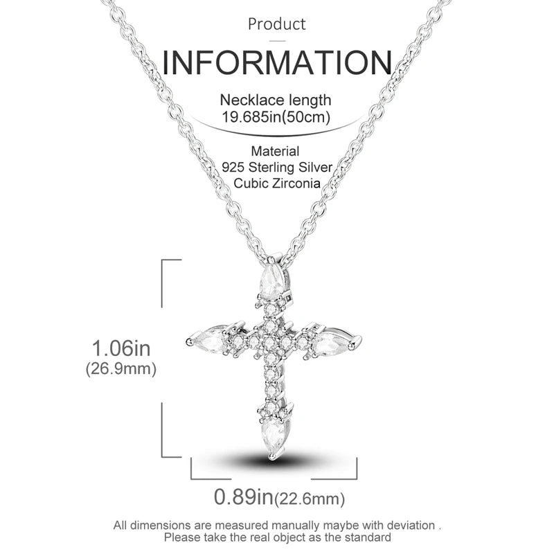 COLAR CRUCIFIXO CRAVEJADO COM ZIRCÔNIAS - PRATA 925