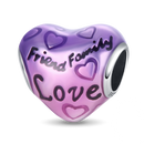BERLOQUE CHARM "LOVE FRIENDS FAMILY" - PRATA 925