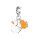 BERLOQUE CHARM "PATO E PINTINHO FRIENDS" - PRATA 925