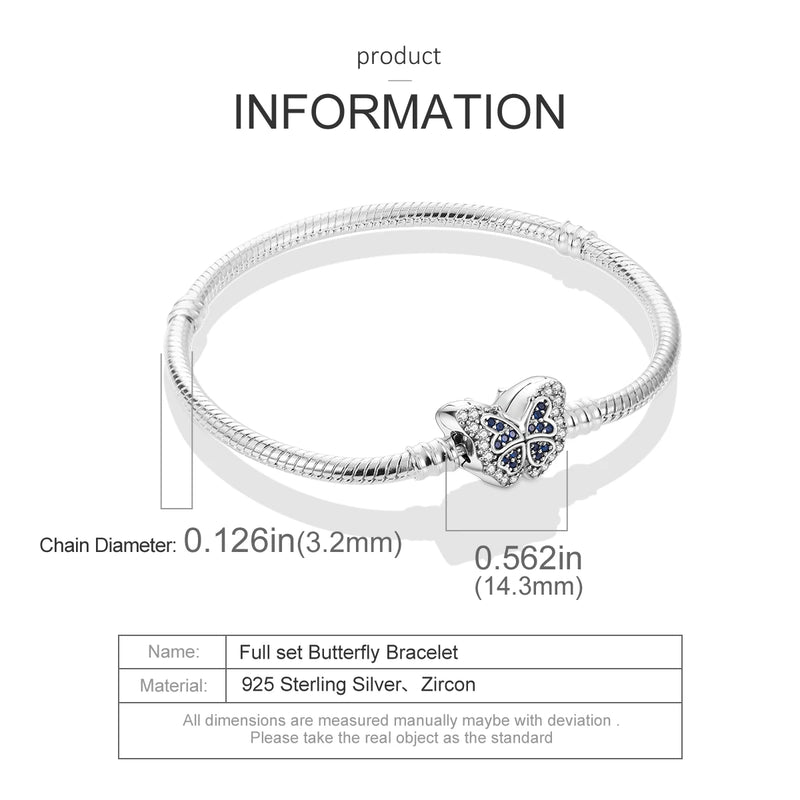 PULSEIRA PARA BERLOQUES - FECHO BORBOLETA - PRATA 925