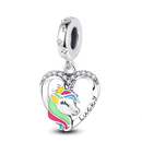 BERLOQUE CHARM PENDENTE "LOVE UNICÓRNIO" - PRATA 925