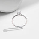 ANEL SOLITÁRIO BRILHO ETERNO MOISSANITE - PRATA 925