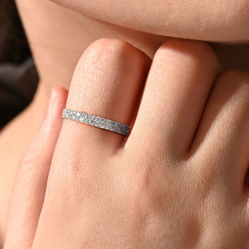 ANEL DE MOISSANITE BRILHANTE - PRATA 925