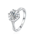 ANEL DE NOIVADO MOISSANITE - PRATA 925