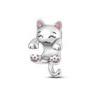 Berloque Charm separador "gatinho" - Prata 925