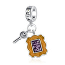BERLOQUE CHARM "MOLDURA & CHAVE FRIENDS" - PRATA 925