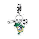 BERLOQUE CHARM PENDENTE "BRASIL - COPA 2026" - PRATA 925