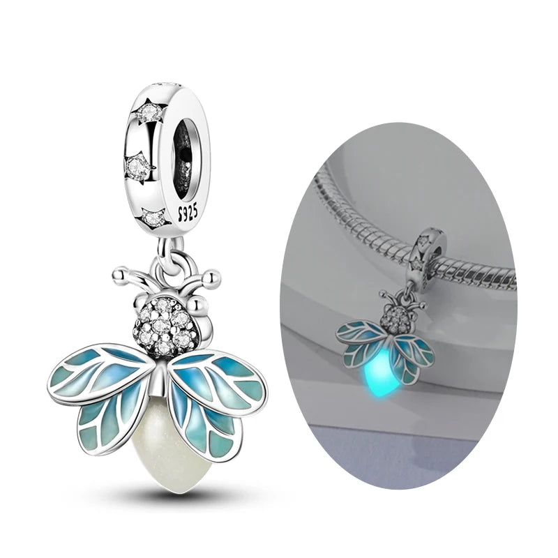 BERLOQUE CHARM "NOVO VAGALUME BRILHA NO ESCURO" - PRATA 925