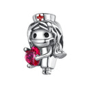 BERLOQUE CHARM "ENFERMEIRA/ENFERMAGEM" - PRATA 925