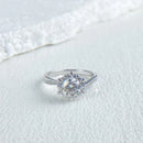 ANEL DE NOIVADO MOISSANITE - PRATA 925