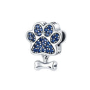 BERLOQUE CHARM "PATINHA AZUL COM OSSINHO" - PRATA 925