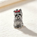 BERLOQUE CHARM YORKSHIRE TERRIER COM LAÇO - PRATA 925