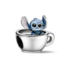 BERLOQUE CHARM "STITCH NA XÍCARA" - PRATA 925