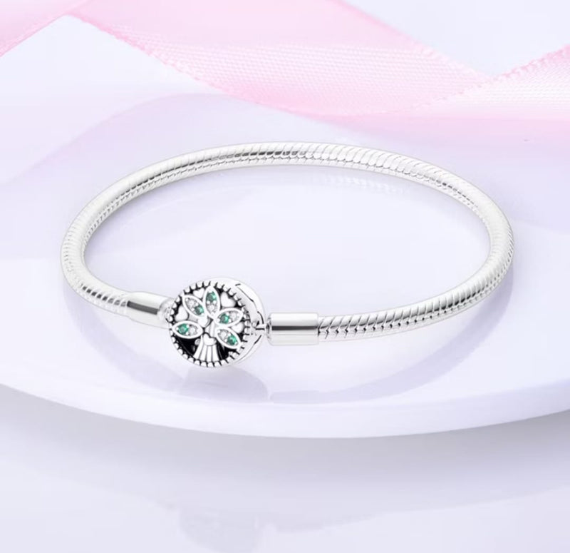 PULSEIRA PARA BERLOQUES - FECHO ÁRVORE DA VIDA - PRATA 925