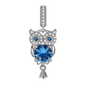 BERLOQUE CHARM PENDENTE "CORUJA AZUL" - PRATA 925