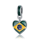 BERLOQUE CHARM PENDENTE "BANDEIRA DO BRASIL 1" - PRATA 925
