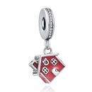 BERLOQUE CHARM PENDENTE"CASINHA VERMELHA" - PRATA 925