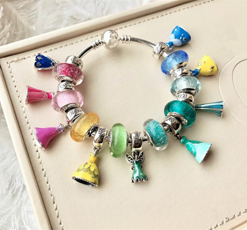 BERLOQUE CHARM PENDENTE "PRINCESAS D.  - PRATA 925