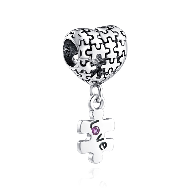 BERLOQUE CHARM PENDENTE "LOVE AUTISMO" / PRATA 925"