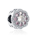 BERLOQUE CHARM SEPARADOR "FLOR ZIRCÔNIAS ROSA" - PRATA 925