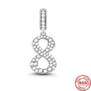 BERLOQUE CHARM PENDENTE "NÚMEROS CRAVEJADOS" - PRATA 925