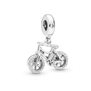 BERLOQUE CHARM PENDENTE "BICICLETA CRISTAL" / PRATA 925"