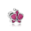 BERLOQUE CHARM SEPARADOR "ORQUÍDEA PINK" - PRATA 925