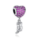 BERLOQUE CHARM PENDENTE "CORUJA DO AMOR" - PRATA 925