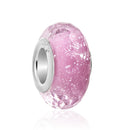 BERLOQUE CHARM "MURANO ROSA BRILHANTE" - PRATA 925