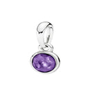 BERLOQUE CHARM PENDENTE "PEDRA ROXA" - PRATA 925