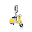 BERLOQUE CHARM PENDENTE "MOTO AMARELA" - PRATA 925