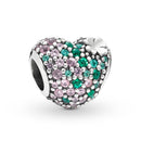 BERLOQUE CHARM "CORAÇÃO COM TREVO" / PRATA 925"