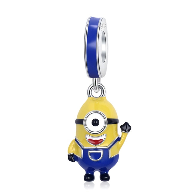 BERLOQUE CHARM "MINIONS ESMALTADO" - PRATA 925
