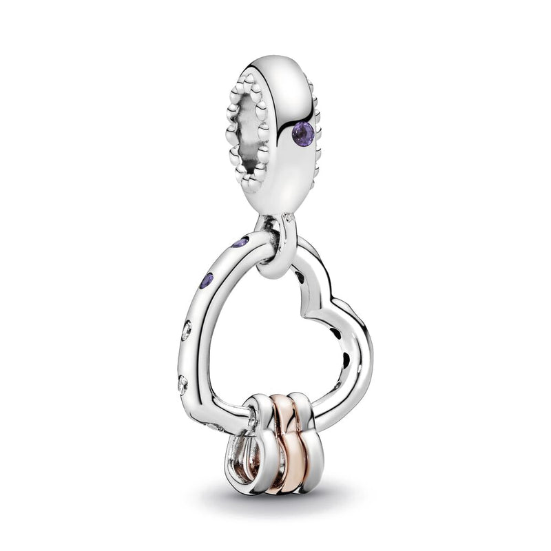 BERLOQUE CHARM PENDENTE "CORAÇÕES" / PRATA 925