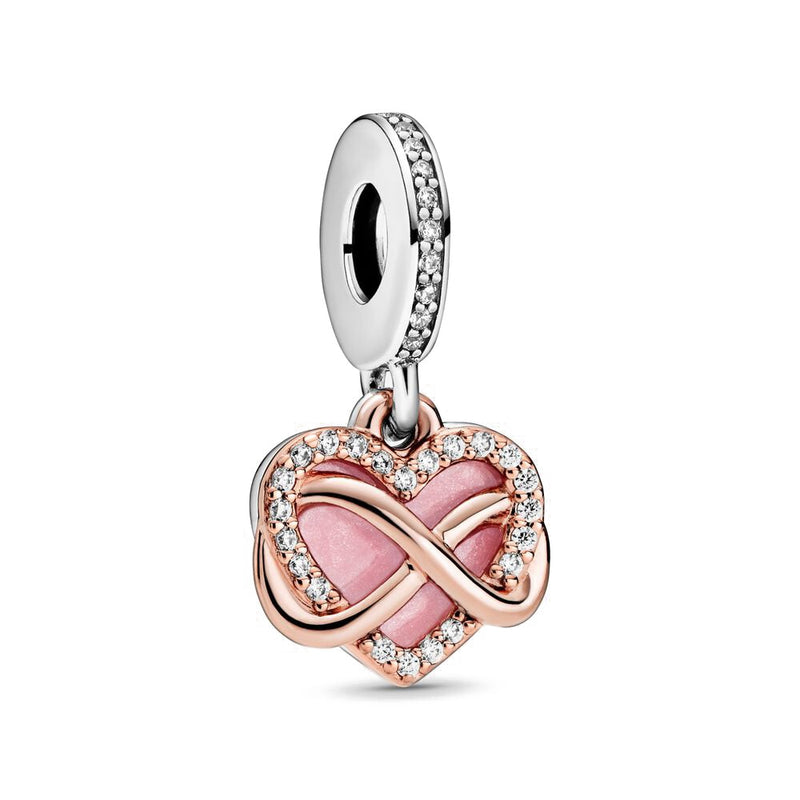 BERLOQUE CHARM PENDENTE "CORAÇÃO INFINITO" - PRATA 925