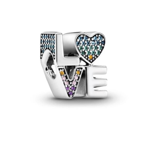 BERLOQUE CHARM SEPARADOR "LOVE" - PRATA 925"