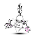 BERLOQUE CHARM PENDENTE "MENINAS" - PRATA 925