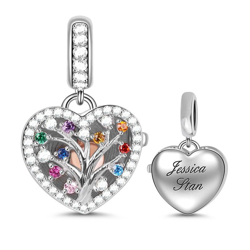 BERLOQUE CHARM "ÁRVORE DA VIDA ABRE/FECHA" / PRATA 925"