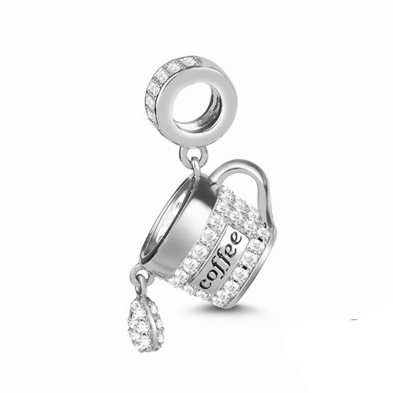 BERLOQUE CHARM PENDENTE "LOVE CAFÉ" - PRATA 925