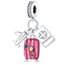 BERLOQUE CHARM PENDENTE "VIAGEM ROSA" - PRATA 925