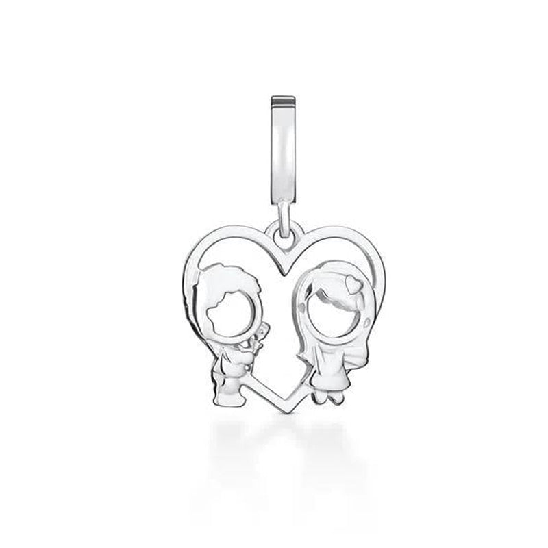 BERLOQUE CHARM  "MENINO & MENINA/CORAÇÃO" / PRATA 925"